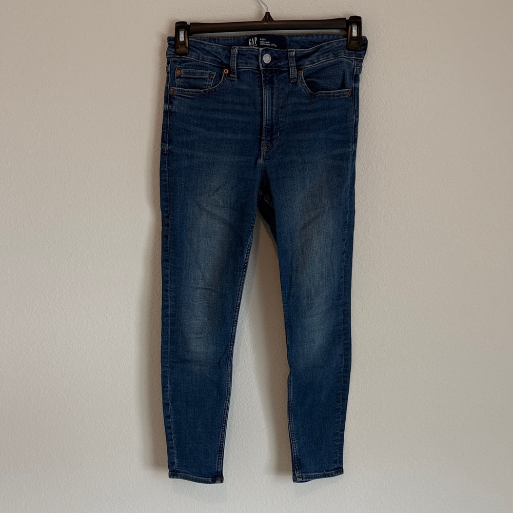 GAP Women's Dark Blue Ankle Skinny Jeans